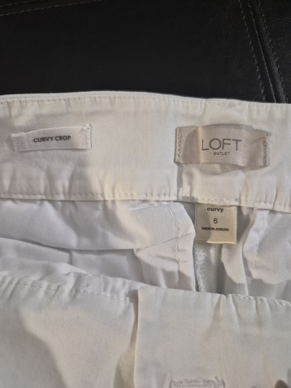 LOFT White Curvy Crop High Waist Women's Shorts
